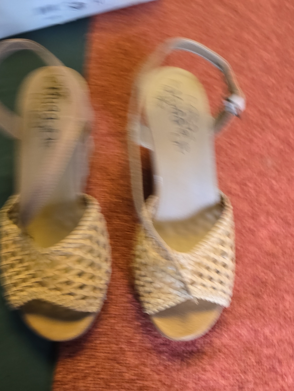 Mudd Woven Tan Slingback Sandals
